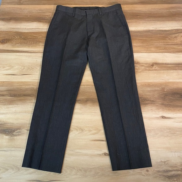 Banana Republic Pants Mens 32x29 Tailored Slim Fit Wool Dress Gray Trousers - Picture 1 of 10